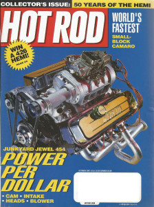 HOT ROD 2001 OCT - HEMI HEROES, IVO, BUDGET RAT, 289